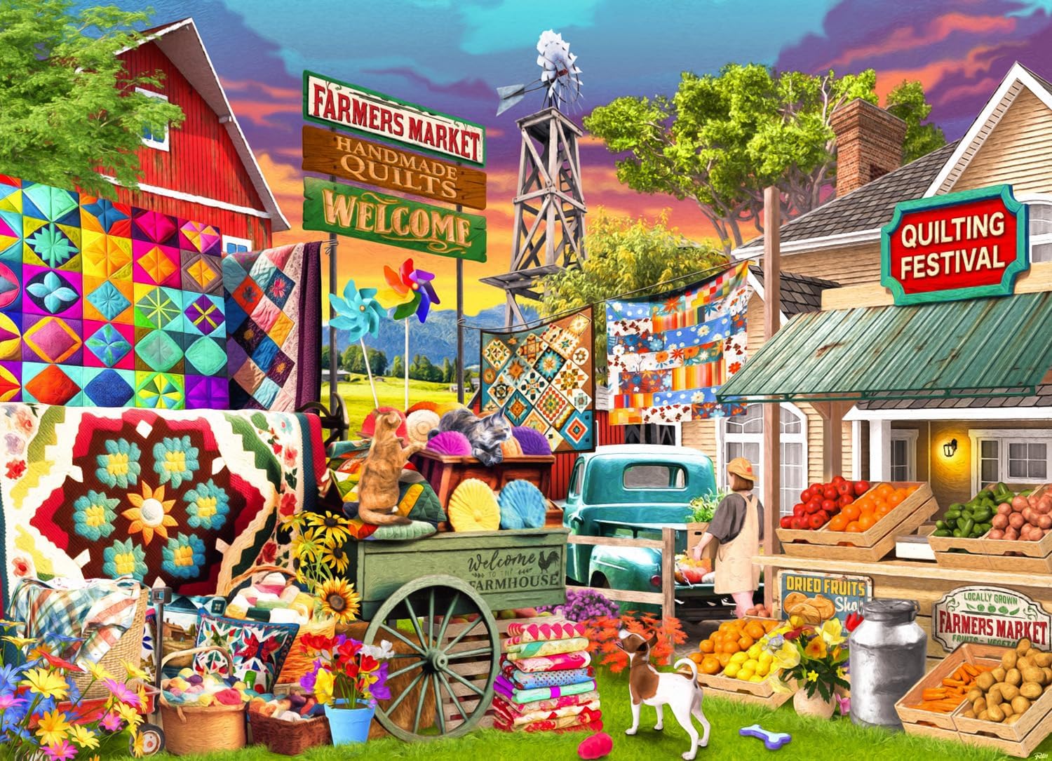 PFG Quilting Festival (1000pcs) (Usage/Used - PUZZLES FOR GOOD)