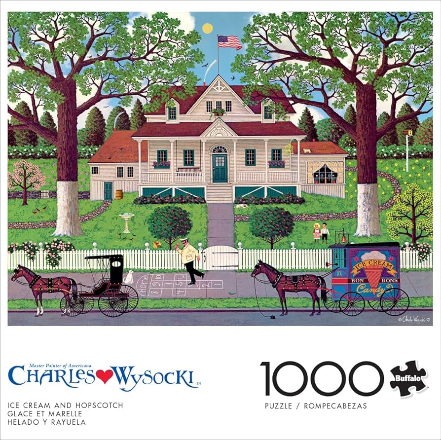 PFG Ice Cream and Hopscotch, Charles Wysocki (Usage/Used - PUZZLES FOR GOOD)