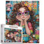 PFG Girl and Dog (1000pcs) (Usage/Used - PUZZLES FOR GOOD)