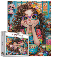 PFG Girl and Dog (1000pcs) (Usage/Used - PUZZLES FOR GOOD)