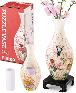 Vase puzzle 3D - Fleurs et oiseaux