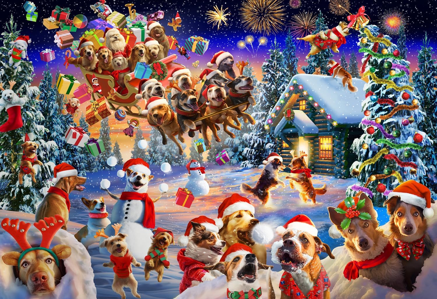 Crazy Christmas Canines, Adrian Chesterman (100pcs)
