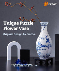 3D Puzzle Vase - Magpies on Plum Tree