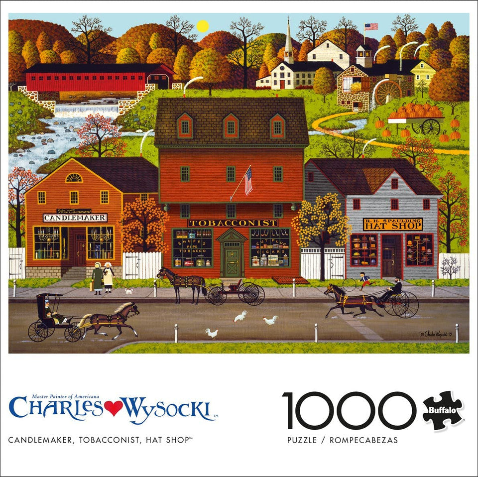 PFG Candlemaker, Tobacconist, Hat Shop, Charles Wysocki (1000pcs) (Usage/Used - PUZZLES FOR GOOD)
