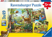 Forest / Zoo / animaux domestiques de Ravensburger (3x49pcs)