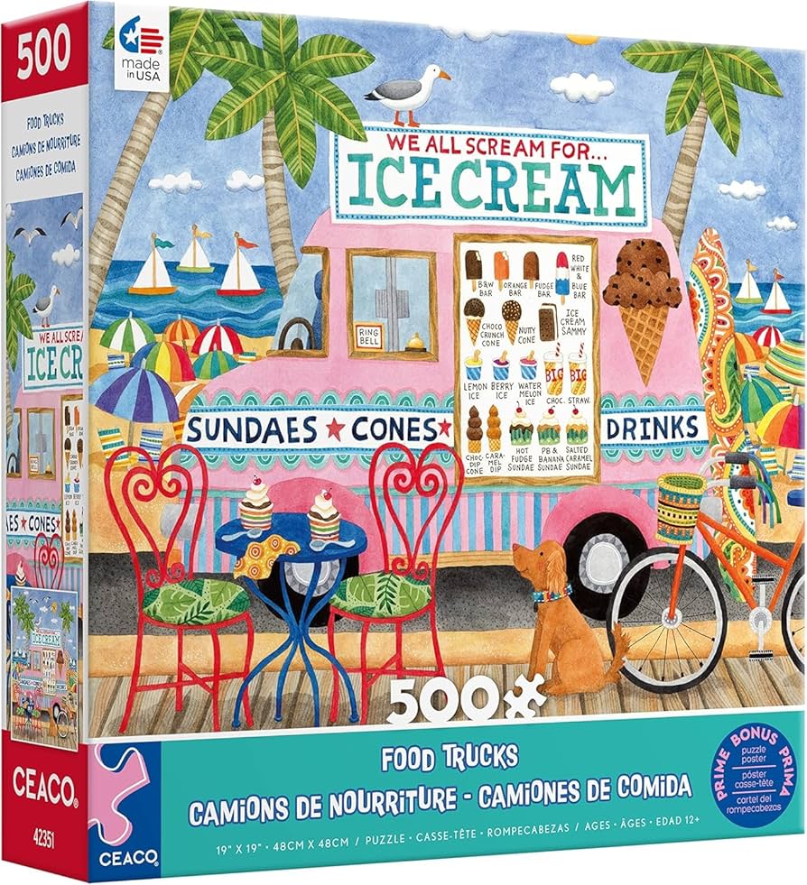 PFG Food Trucks - Ice Cream Truck II (500pcs) (Usage/Used - PUZZLES FOR GOOD)