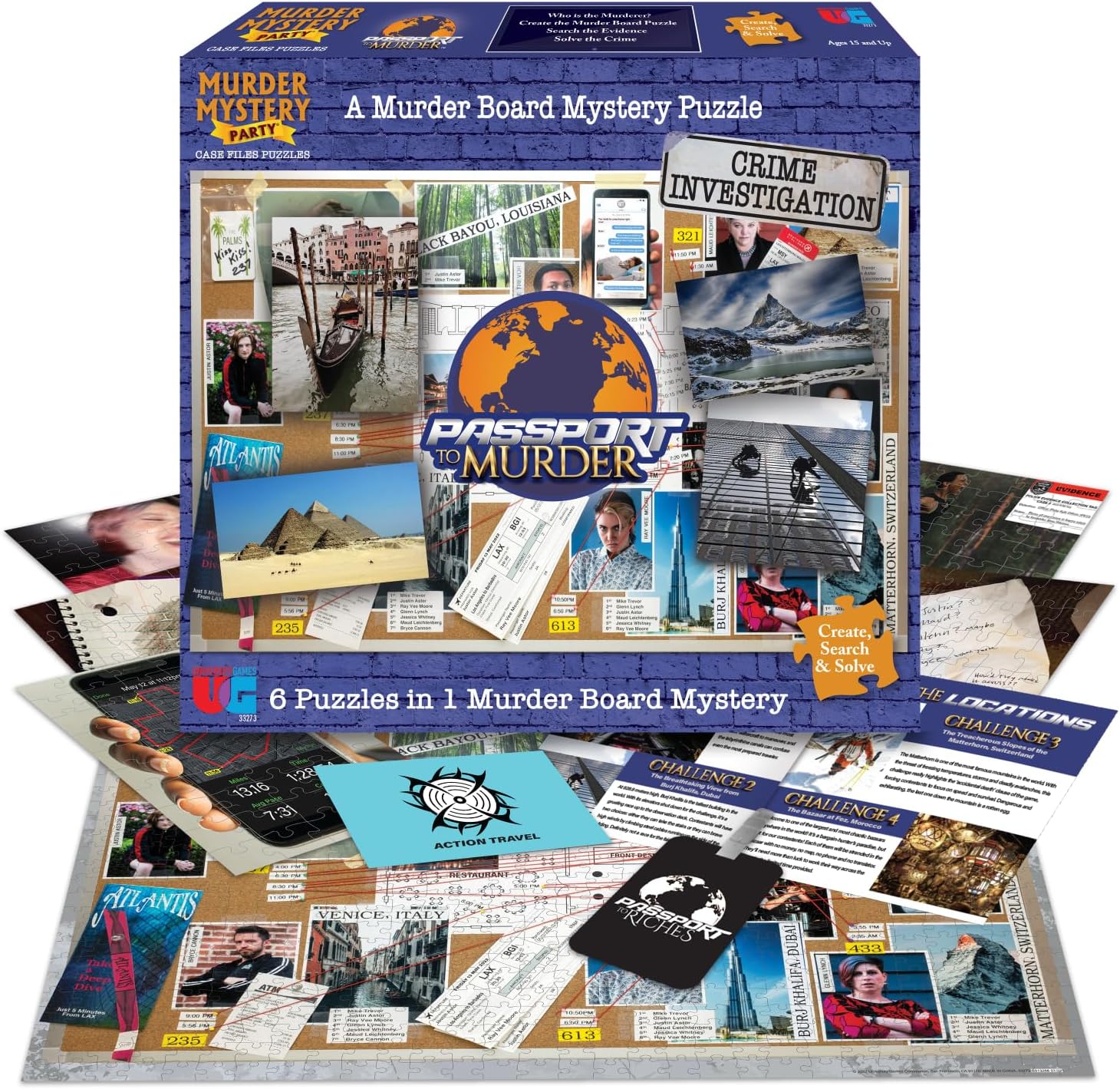 PFG Murder Mystery Case File Puzzle - Passport to Murder (6-in-1) (Usage/Used - PUZZLES FOR GOOD)