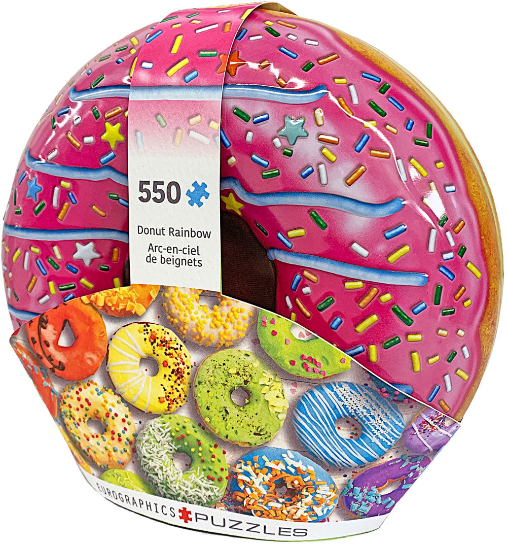 PFG Donut Rainbow Shaped Tin (550pcs) (Usage/Used - PUZZLES FOR GOOD)