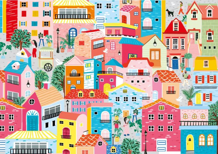 Maisons colorées (1000pcs)