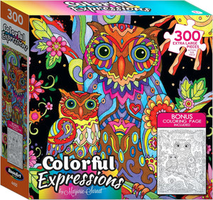 Expressions colorées - Hibou et bébé la nuit (300 XL) 