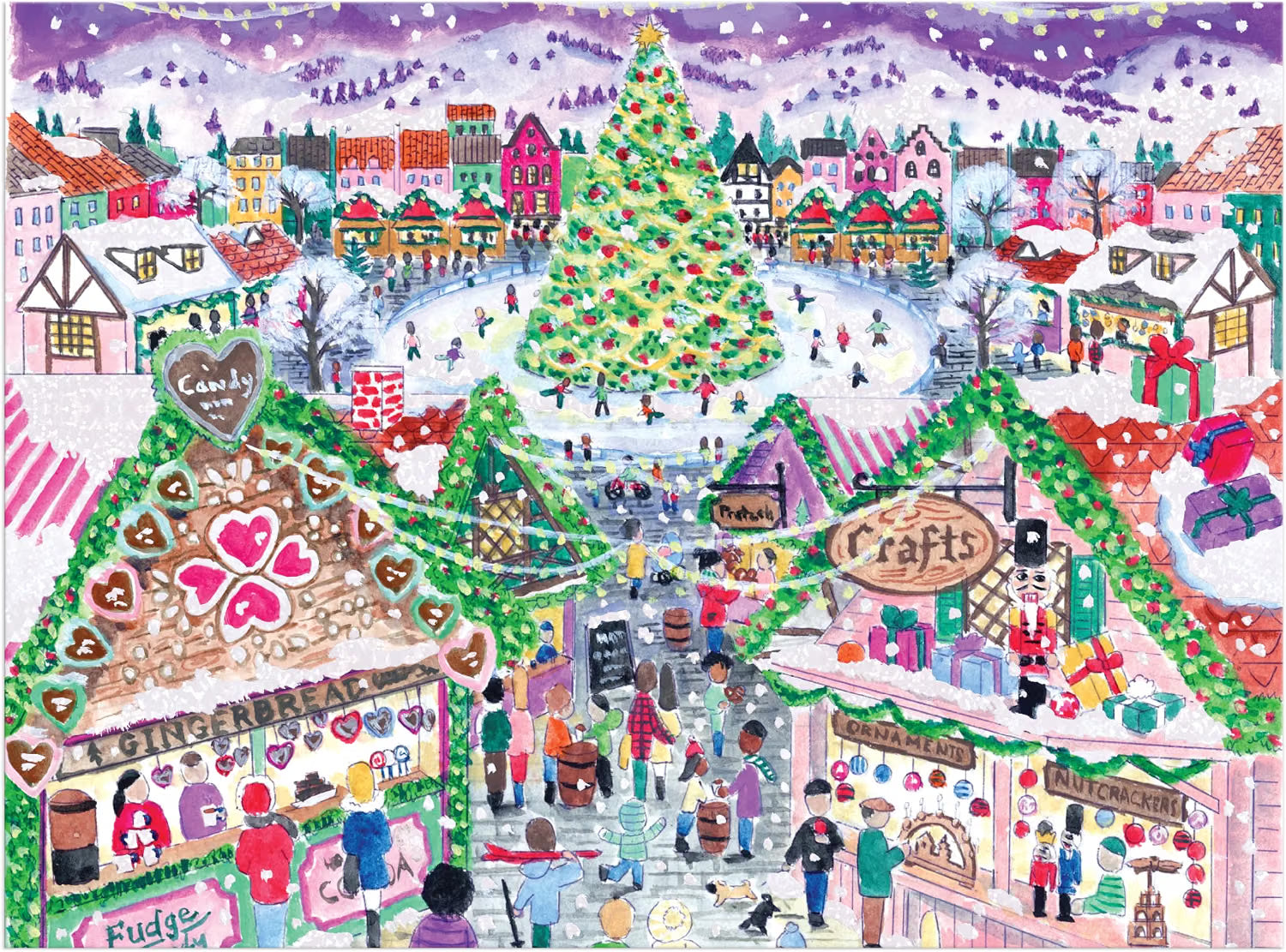 Holiday Village Market, Michael Storrings (1000pcs)