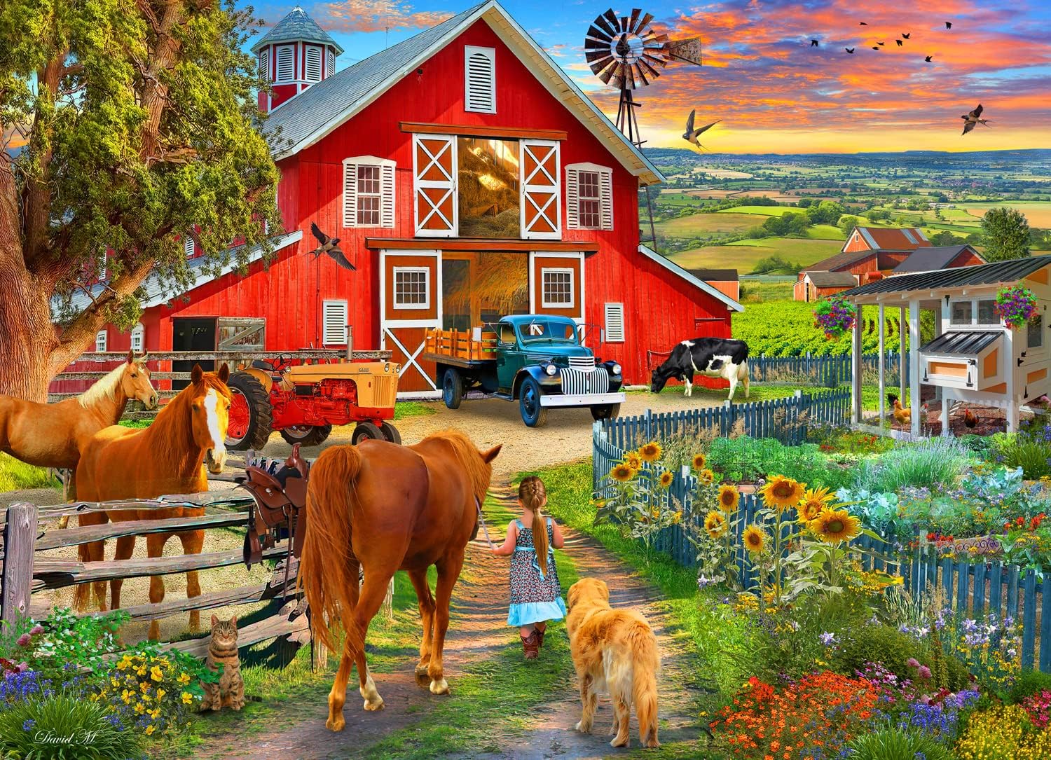 Horse Farm, David MacLean (1000pcs)