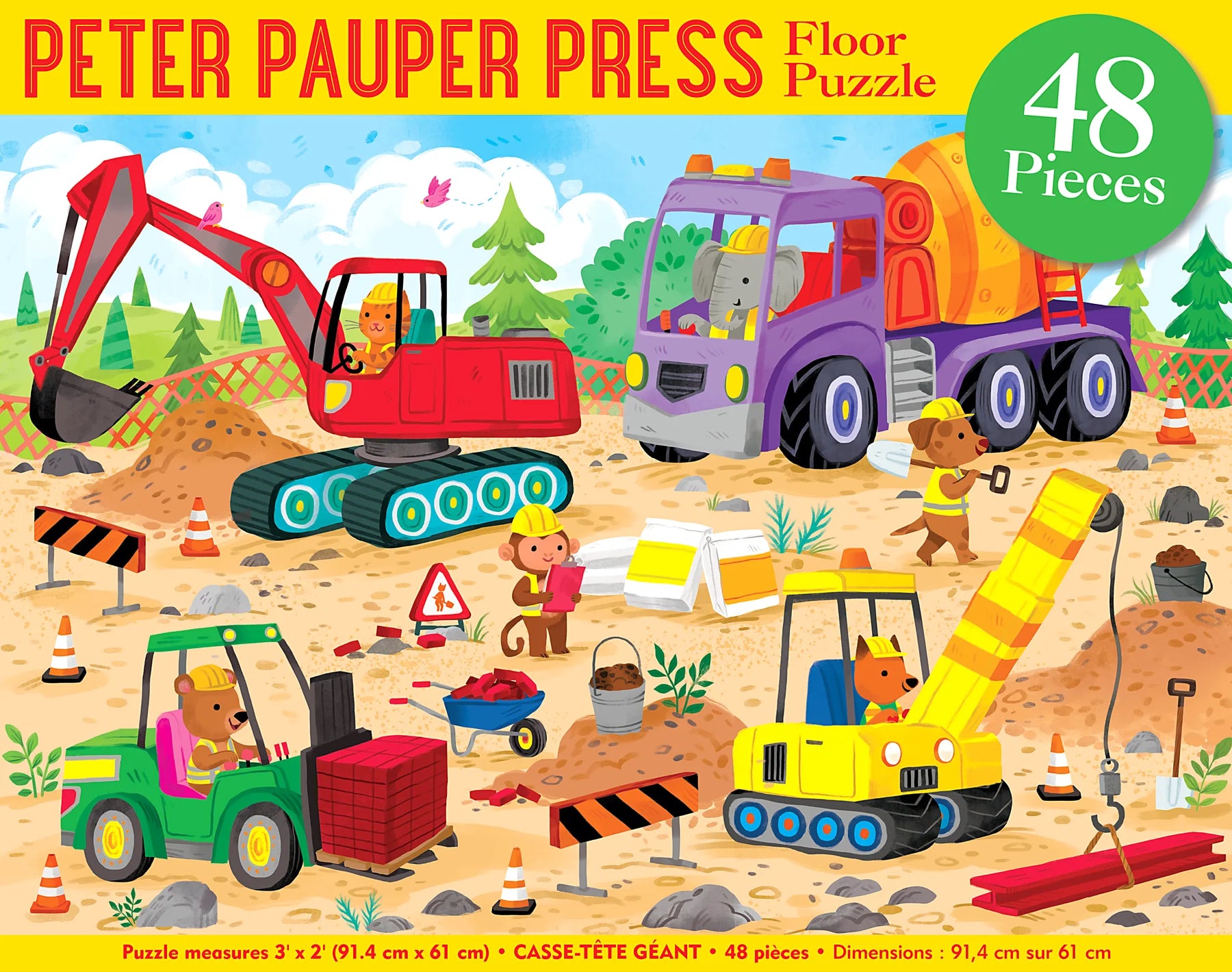 Construction Site Floor Puzzle (48pcs)