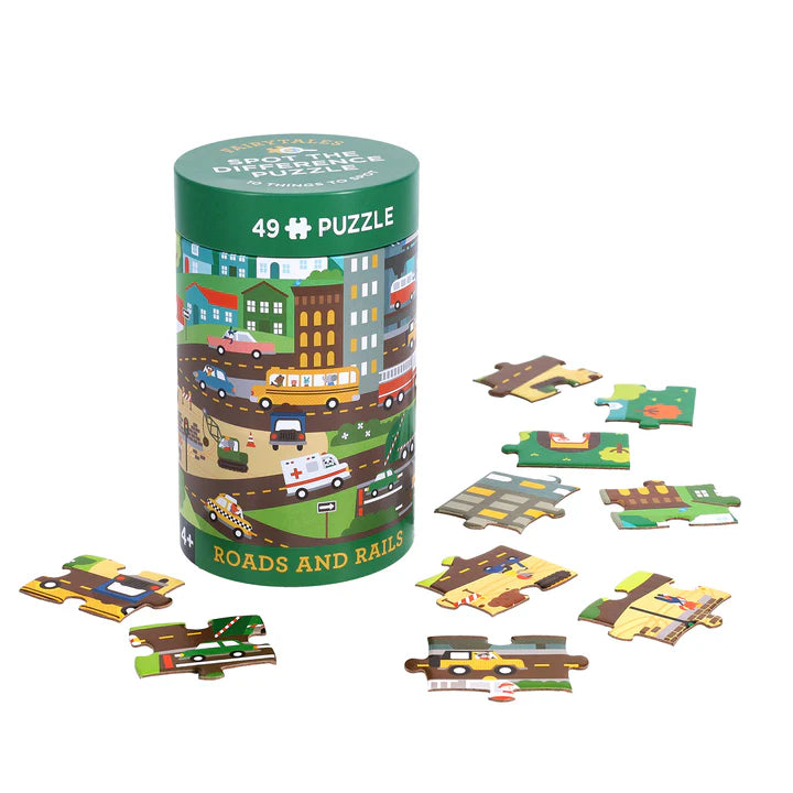 Spot the Difference - Roads and Rails (49pcs)