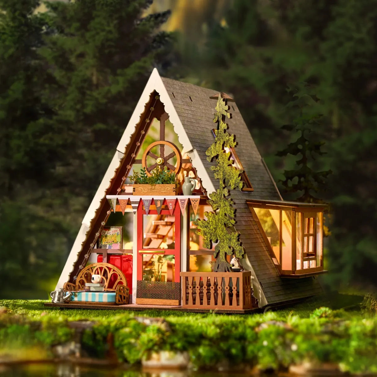 DIY Miniature House - A-Frame Cabin