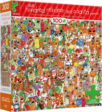 Cent rennes et un Père Noël (300pcs surdimensionnés)