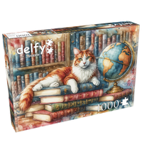Books, Globe & Purrs (1000pcs)