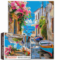 Boats and Bougainvillea Alley (1000pcs)