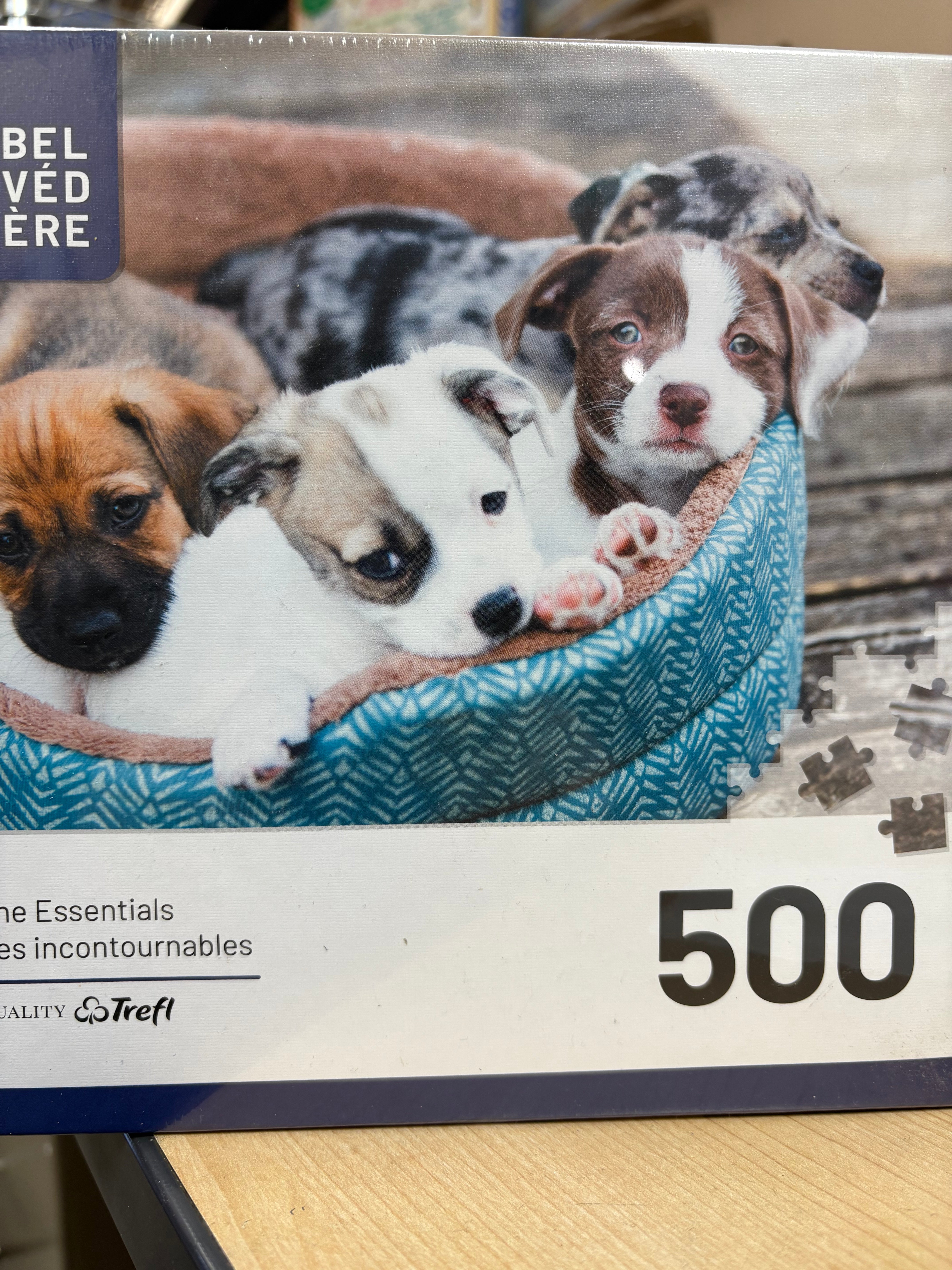 PFG Basket of Pupppies (500pcs) (Usage/Uszed - PUZZLES FOR GOOD)