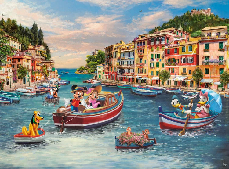 Silver Disney - Mickey & Minnie in Italy, Thomas Kinkade (1000pcs)