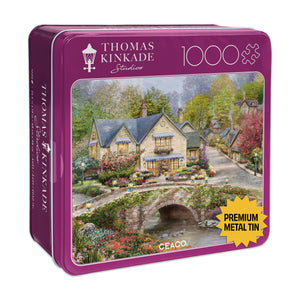 Collector Tin - Summer in Cobblestone Village, Thomas Kinkade (1000pcs)