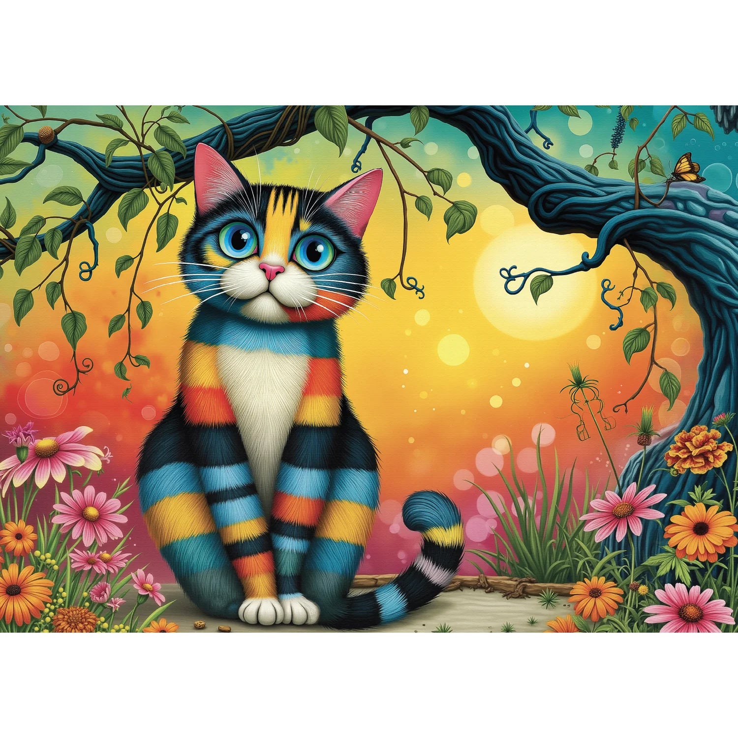 Chat Rayé Coloré - Collection NovIA (1000 pièces)