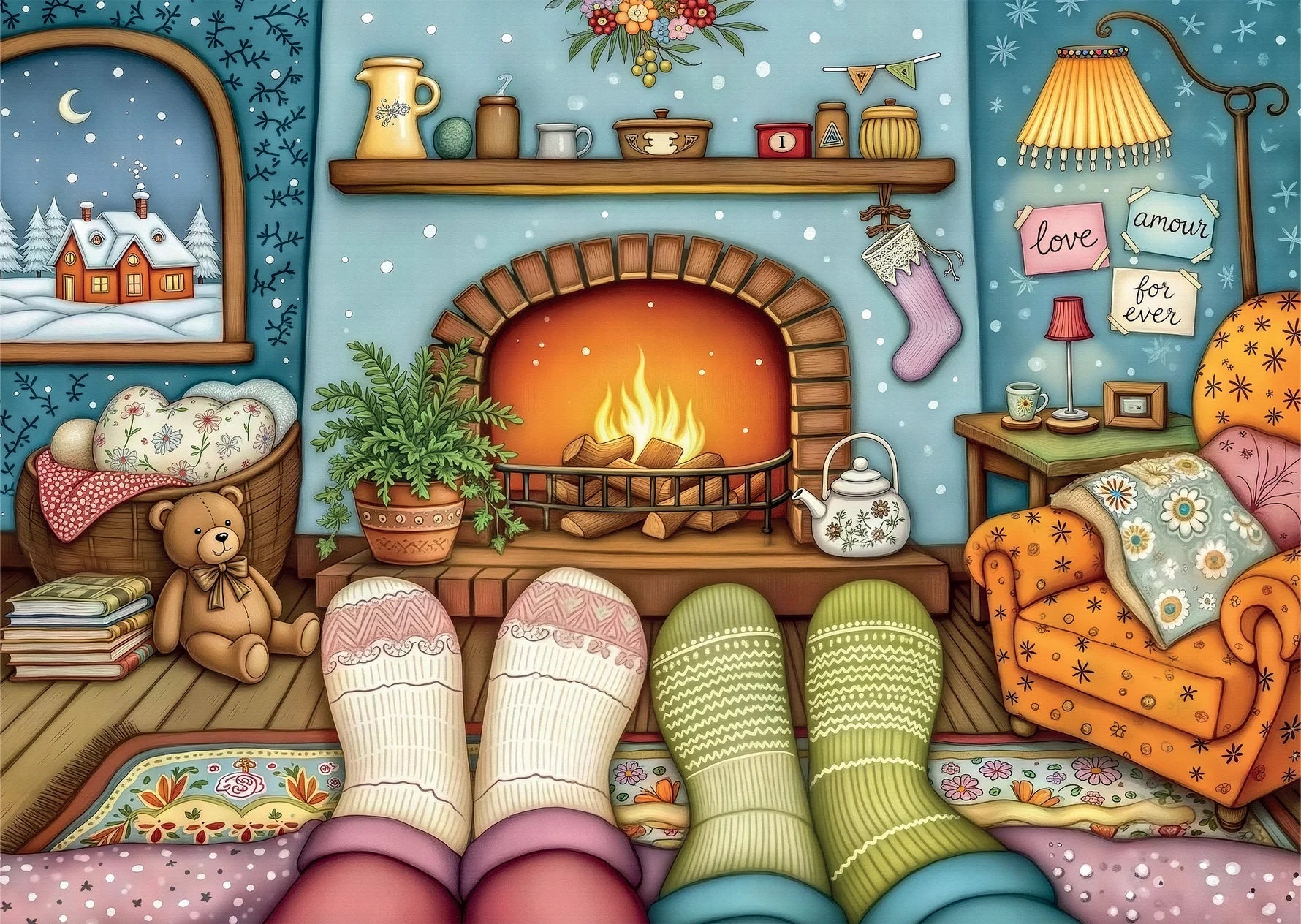 Cozy Feet Winter Night (1000pcs)