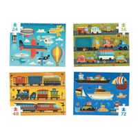Vehicles - Four Puzzles to Grow on (24/36/48/72pcs)