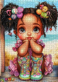Fille aux Cheveux Bonbons (1000 pièces)