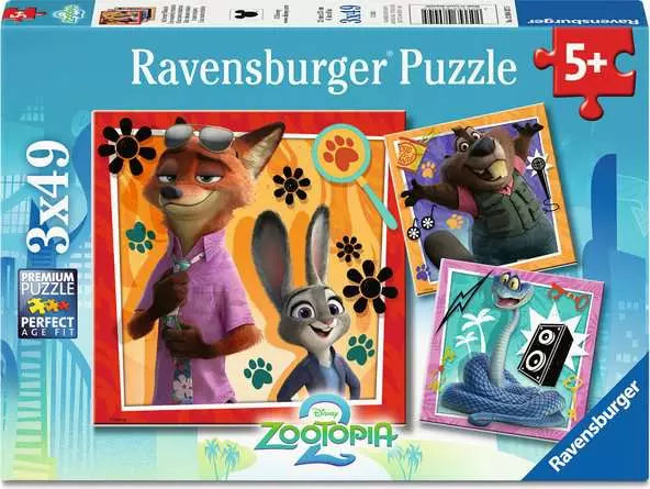 Ravensburger Disney Zootopia 2 - A New Mission (3x49pcs)