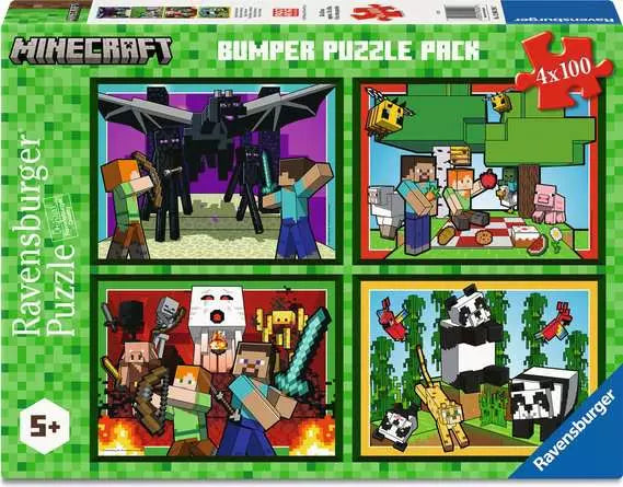 Ravensburger Minecraft - Realms & Adventures - Bumper Pack (4 x 100pcs)