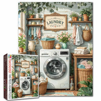 Cozy Green Laundry Room (1000pcs)
