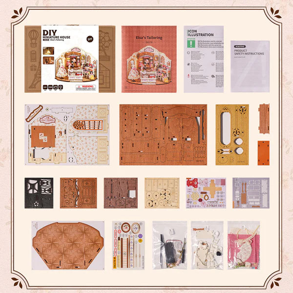 DIY Miniature House - Elsa's Tailoring (Wood)