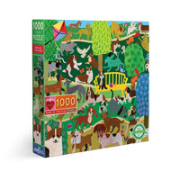 PFG Dogs in the Park, Monika Forsberg (1000pcs) (Usage/Used - PUZZLES FOR GOOD)