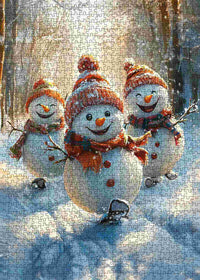 Dancing Snowmen in Winter Forest (1000pcs)
