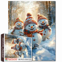 Dancing Snowmen in Winter Forest (1000pcs)
