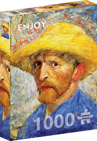 Self Portrait with a Straw Hat, Van Gogh (1000pcs)