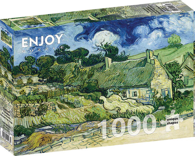 Enjoy- Thatched Cottages at Cordeville, Van Gogh (1000pcs)