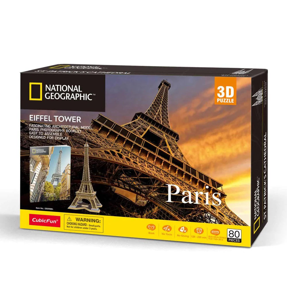 National Geographic Paris - Eiffel Tower (3D Puzzle) (80pcs)