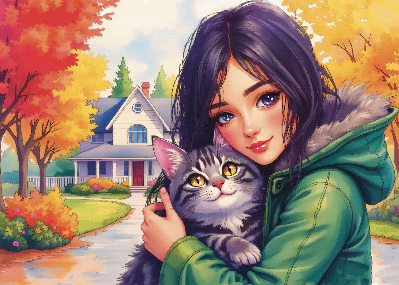Lien félin d'automne - Collection NovIA (1000 pièces)