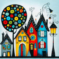 Diamond Painting - Four Doors and a Tree