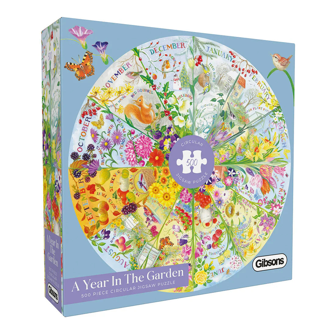 DMG A Year in the Garden (500pcs) (ROUND) (DAMAGED BOX)