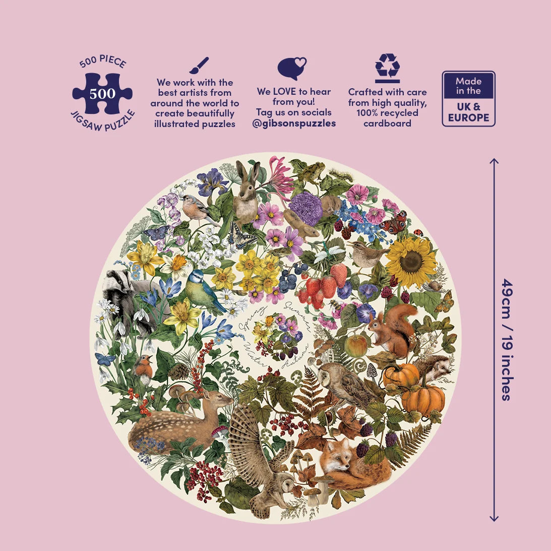 The Art File - Nature's Seasons (500pcs) (ROUND)