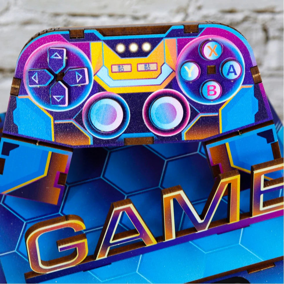 Desk Bin - Cyber City Game (Wood)