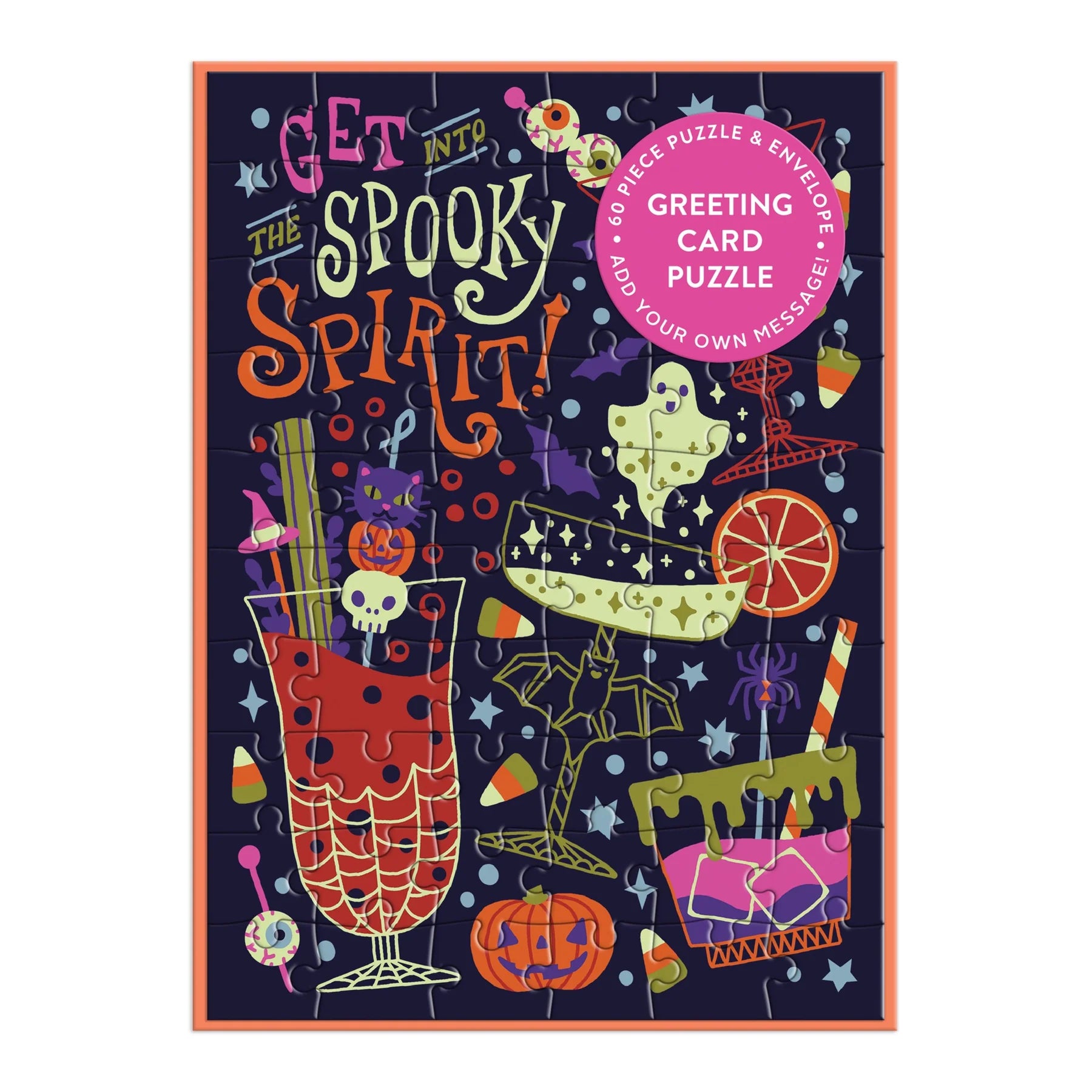 Carte de vœux - Plongez dans l'ambiance d'Halloween (60 pièces) 