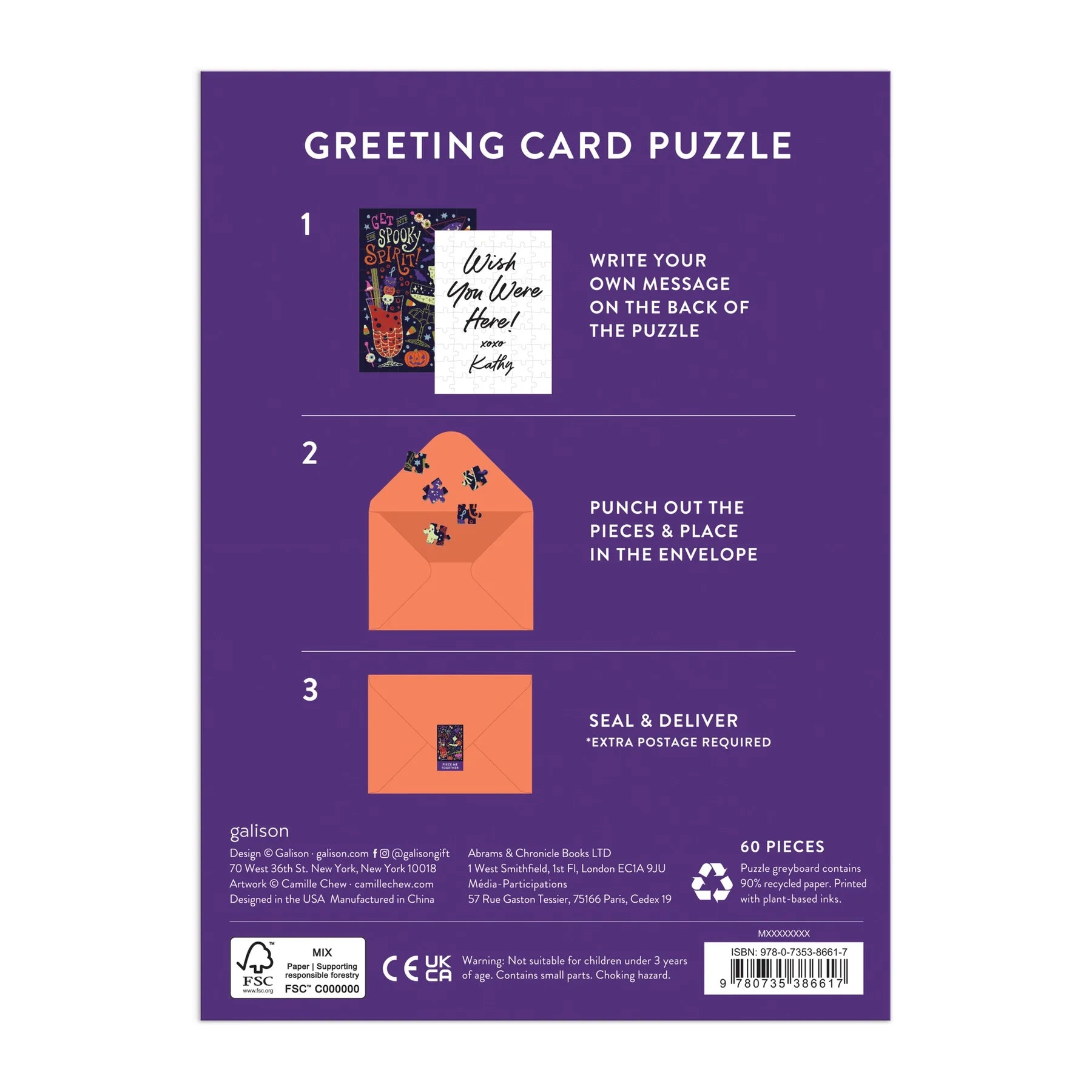 Carte de vœux - Plongez dans l'ambiance d'Halloween (60 pièces) 
