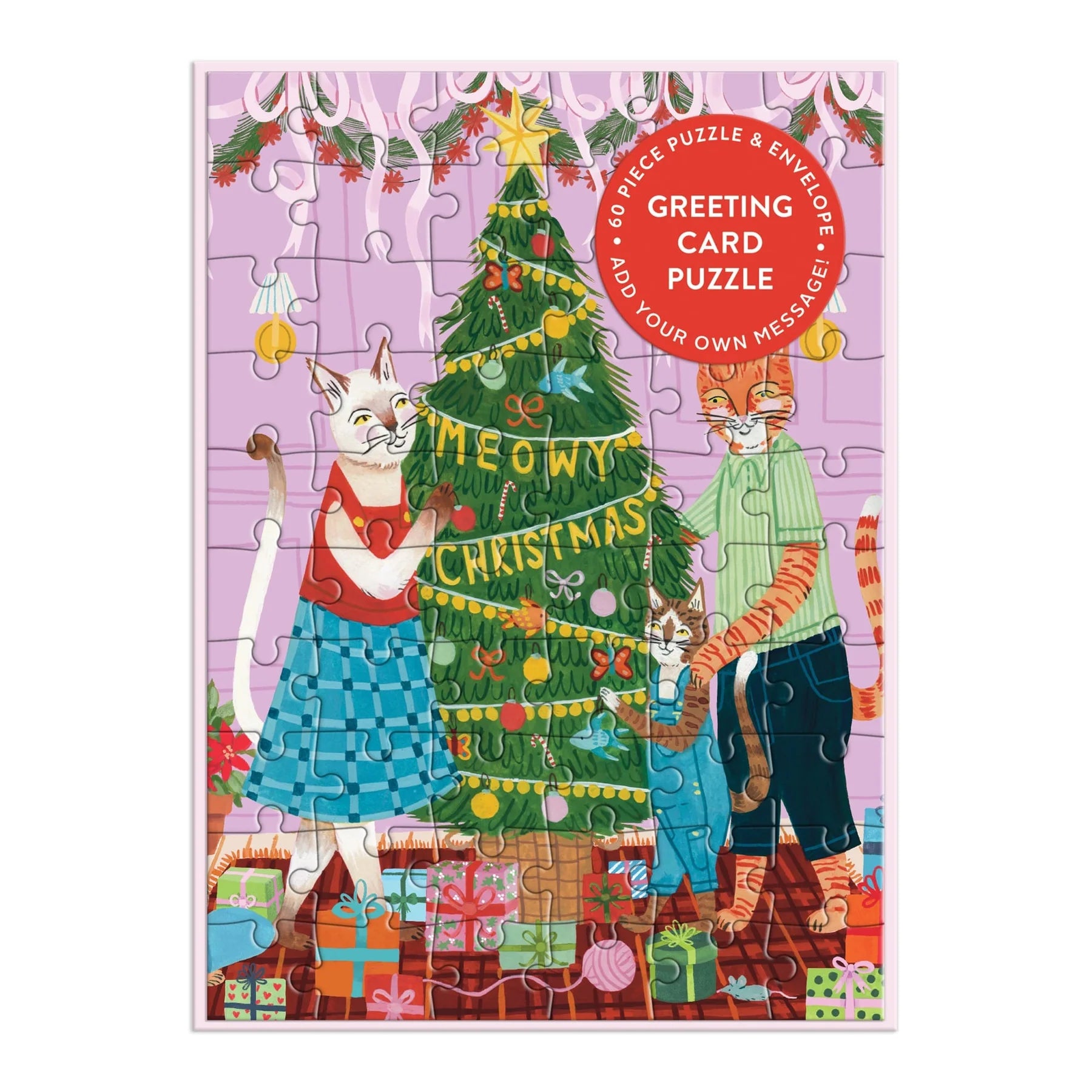 Carte de vœux - Noël Miaou (60 pièces) 