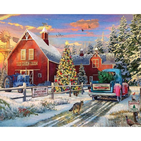 PFG Red Barn Tree Farm (1000pcs) (Usage/Used - PUZZLES FOR GOOD)