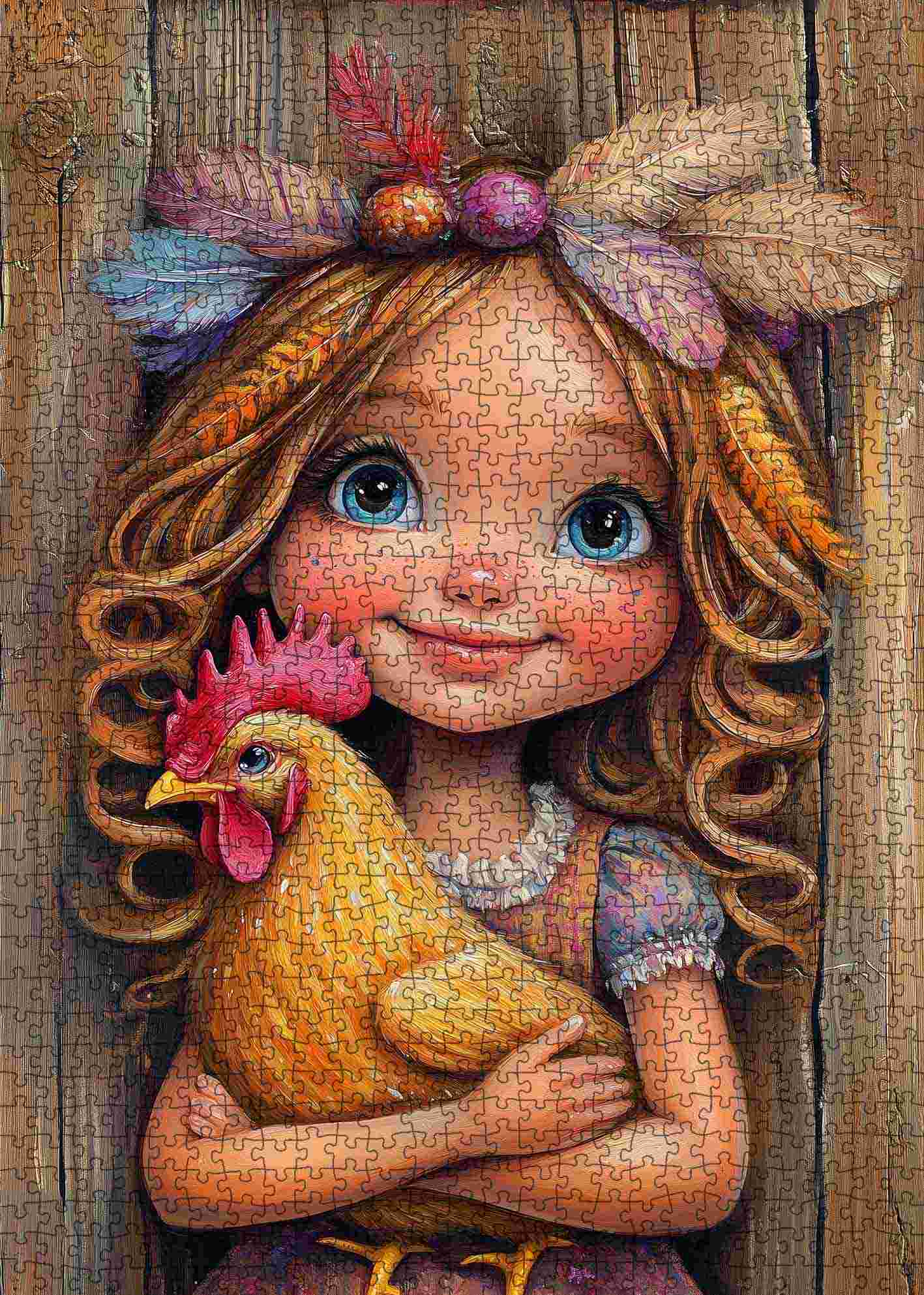 Girl with Chicken (1000pcs)