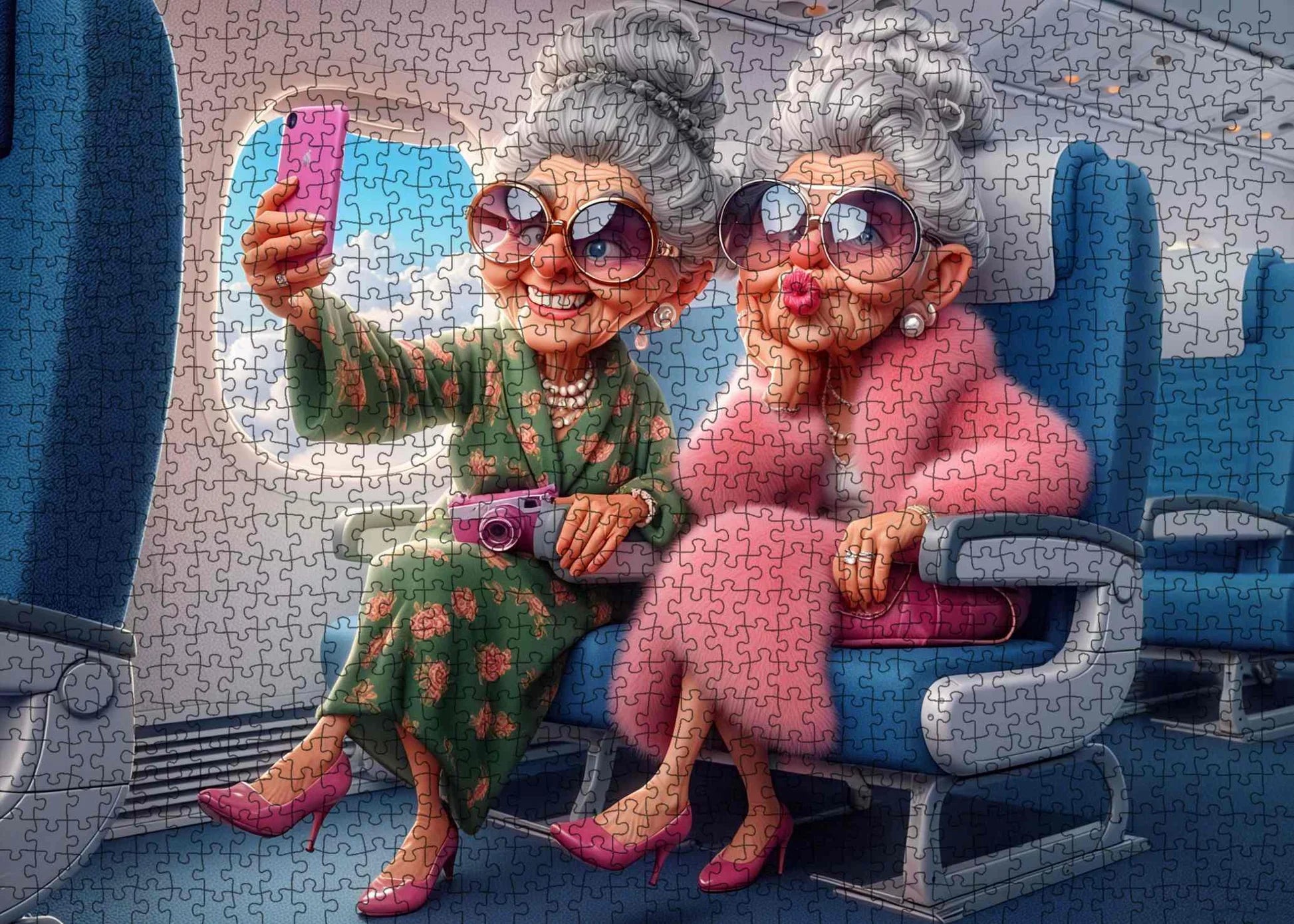 Playful Seniors - Glamorous Grandmas Selfie (1000pcs)